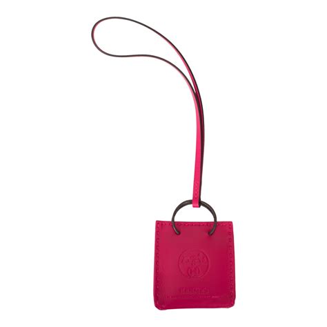 hermes rose mexico bag charm|Hermes Rose Mexico Mini Shopping Bag Charm.